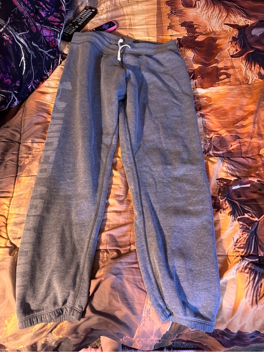 Gray  Jogger Sweatpants with Drawstring